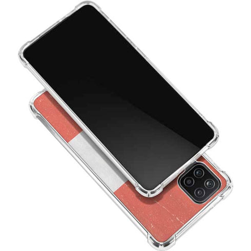 Distressed Austria Flag Galaxy A12 Clear Case